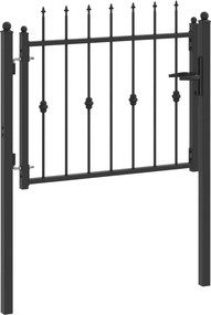 vidaXL Πύλη Φράχτη ASTEN 100 x 75 cm Μέταλλο Μαύρο Κλειδώσιμο