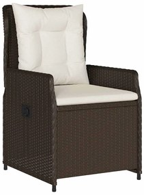 vidaXL Σέτ φαγητού για κήπο 5 pcs Καφέ συνθετικό ρατάν