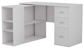 Γραφείο γωνιακό Polina λευκό 120x100x75εκ Υλικό: CLIPBOARD WITH MELAMINE 15mm 230-000016
