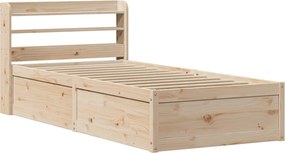 vidaXL Πλαίσιο Κρεβατιού Κεφαλάρι 75x190εκ. Μασίφ Πεύκο