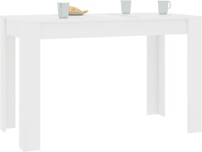 vidaXL Τραπεζαρία Λευκή 120 x 60 x 76 εκ. από Επεξ. Ξύλο