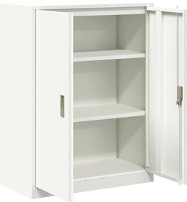 vidaXL Ντουλάπι αποθήκευσης Λευκός 80 x 40 x 105 εκ Ατσάλι