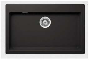 Schock Cristalite Manhattan 30080 Ένθετος Νεροχύτης 79x50cm Nero