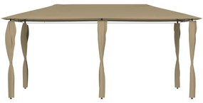 vidaXL Κιόσκι με Καλύμματα Στύλων Taupe 2,98x5,3x2,59 μ. 160 γρ./μ²