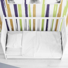 Σεντόνι Κούνιας Με Λάστιχο (70x140+15) Dimcol Solid White 491