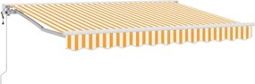 vidaXL Σκελετός Τέντας Κίτρινο και Λευκό 250 x 200 cm