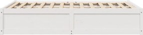 vidaXL Σκελετός Κρεβ. Χωρίς Στρώμα Λευκό 135x190 εκ Μασίφ Πεύκο