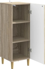 vidaXL Πλαϊνό γραφείο Sonoma Δρυς 33 x 34,5 x 90 εκ Επεξεργασμένο Ξύλο