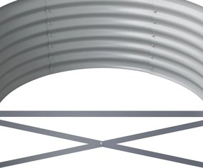 vidaXL Ζαρντινιέρα Ασημί 440x80x36 εκ. Γαλβανισμένος χάλυβας