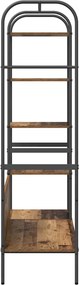 vidaXL Ράφι Ρούχων με ράφι Καφέ 120 x 44 x 160 εκ Επεξεργασμένο ξύλο