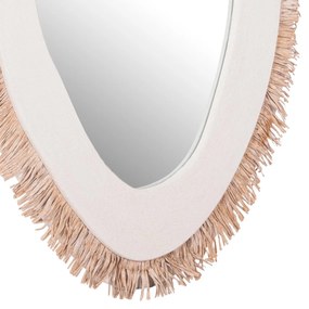 Καθρέπτης Τοίχου SANTORINI Mdf Υπόλευκο - Μπέζ 63x1,8x120Υ εκ. 62x1.8x120 εκ.