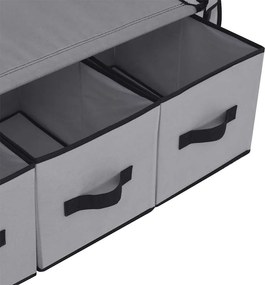 vidaXL Ντουλάπα Γκρι 87x49x159 εκ. Ύφασμα