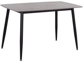 ΤΡΑΠΕΖΙ RAVEN HM9854.13 ΚΕΡΑΜΙΚΟ TOP ΓΚΡΙ ΜΑΡΜΑΡΟ-ΜΑΥΡΟ ΜΕΤΑΛΛΟ 120x70x73Υεκ.