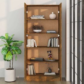 vidaXL Βιβλιοθήκη Καπνιστή Δρυς 82,5x30,5x185,5 εκ. Επεξεργασμένο Ξύλο
