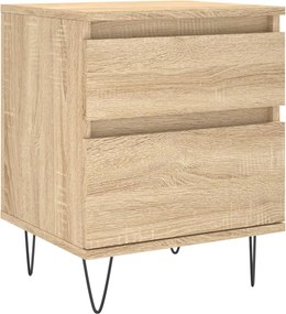 vidaXL Κομοδίνο Sonoma Δρυς 40 x 35 x 50 εκ. από Επεξεργ. Ξύλο