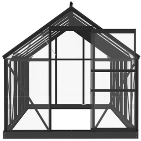 vidaXL Θερμοκήπιο Γυάλινο Ανθρακί 155 x 298 x 191 εκ. από Αλουμίνιο