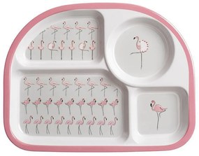 ΠΑΙΔΙΚΟ ΠΙΑΤΟ ΜΕΛΑΜΙΝΗΣ 4 ΘΕΣΕΩΝ 27x21cm SOPHIE ALLPORT - FLAMINGOS MDP3827