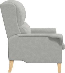 vidaXL Πολυθρόνα Ανοιχτό γκρι 76 x 94 x 102 εκ. Μικροΐνες