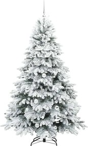 vidaXL Τεχνητό Χριστουγεννιάτικο Δέντρο Λευκό 180 cm ΠΕ και PVC
