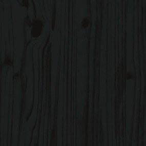 Ζαρντινιέρα Μαύρη 82,5 x 82,5 x 78 εκ. από Μασίφ Ξύλο Πεύκου - Μαύρο