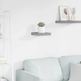 vidaXL Ράφι Τοίχου Γκρι 23x23,5x3,8 εκ. από MDF