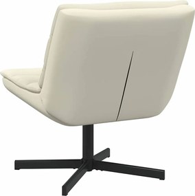 vidaXL Περιστρεφόμενη καρέκλα Κρεμ 63 x 75 x 76 εκ PU