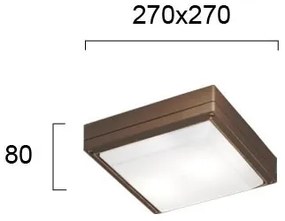 Πλαφονιέρα Viokef Leros SQ-Καφέ