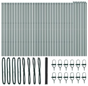 vidaXL Hexagon Fence Γκρι 1.6x100 μ Χάλυβας