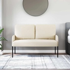 vidaXL Καναπέδες με μαξιλάρι 110cm Κρεμ Κόντρα πλακέ