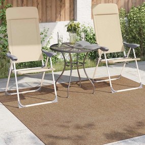 vidaXL Χαλιά χώρου τετράγωνο AGIRA Φυσικό 120 x 120 cm Πολυεστέρας
