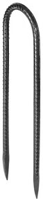 VEVOR 10-Inch 12 Pack Rebar Stakes Heavy Duty U Shape Galvanized Ground Anchors