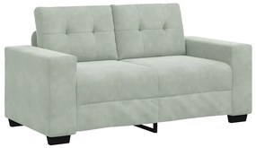 vidaXL Καναπές 3 pcs Ανοιχτό γκρι Ύφασμα μείγματος λινών