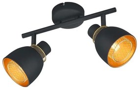 Φωτιστικό Οροφής - Spot Punch R80812032 2xE14 28x20x10cm Black-Gold RL Lighting