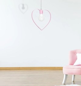 Παιδικό Κρεμαστό Φωτιστικό Amore Ροζ