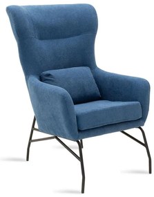 Armchair Rimbo fabric in blue color 66x81x102cm 66x81x102 εκ.