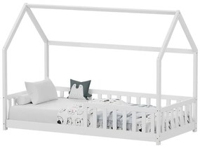 Intrahome Παιδικό κρεβάτι Callan τ.DENALIINA με κιγκλίδωμα Intrahome ξύλο πεύκου σε λευκή απόχρωση 90x190εκ | SKU: INTRAPA-481111122