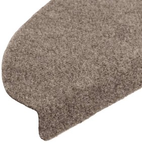 vidaXL Πατάκια Σκάλας Αυτοκόλ. 10 τεμ. Κρεμ 65x21x4 εκ. Βελονιασμένα