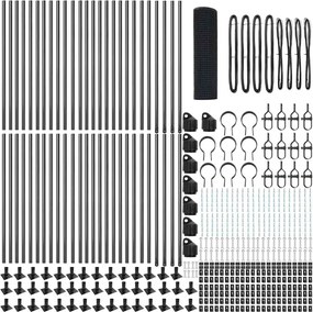 vidaXL Στύλος Περιφράξεων Γκρι 100 x 0,8 μ (12 x 12 mm πλέγμα)
