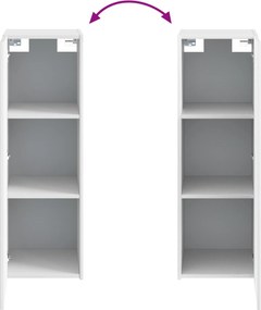 vidaXL Τοίχου Ντουλάπα Μπάνιου Λευκό 33 x 34,5 x 100 εκ