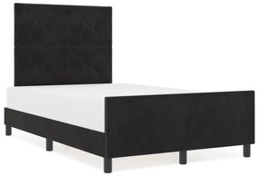 vidaXL Κρεβάτι Μαύρο 120x190 εκ. Βελούδο