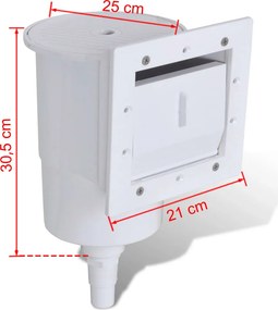 vidaXL Skimmer Πισίνας (Σκίμερ) Σετ 8 τεμ. 21 x 25 x 30,5 εκ.