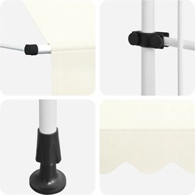 vidaXL Τέντα Συρόμενη Χειροκίνητη Κρεμ 150 εκ.