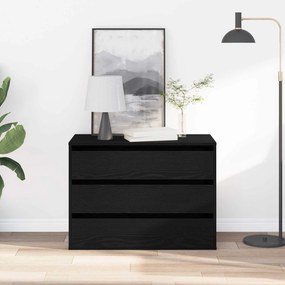 vidaXL Ντουλάπι με Συρτάρια Μαύρο 80 x 41 x 58 εκ. Επεξεργασμένο ξύλο
