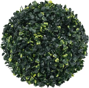 vidaXL Τεχνητές μπάλες πυξάρι με φώτα LED 2 τεμ. Πράσινο 45 εκ.