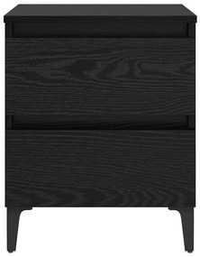 vidaXL Κομοδίνο Μαύρη δρυς 40 x 35 x 50 εκ. Επεξεργασμένο ξύλο