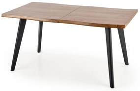 Jackson Ανοιγόμενη Τραπεζαρία Καφέ / Μαύρο 150-210x90x75