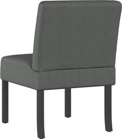vidaXL Πολυθρόνα Χωρίς Μπράτσα Σκούρο Γκρι Υφασμάτινη
