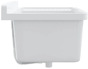 vidaXL Νιπτήρας Βοηθητικός Επίτοιχος Λευκός 60x40x28 εκ. από Ρητίνη