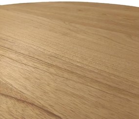 Τραπέζι Kenda mindi ξύλο σε φυσική απόχρωση Φ80x75εκ 80x150x75 εκ.