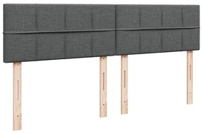 vidaXL Κρεβάτι Boxspring με Στρώμα Σκούρο Γκρι 180x200 εκ Υφασμάτιν